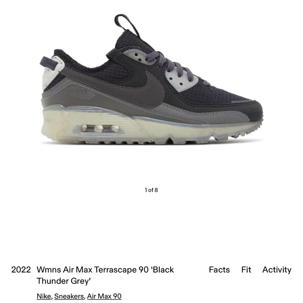 WMNS AIR MAX TERRASCAPE 90 'BLACK THUNDER GREY size 8
